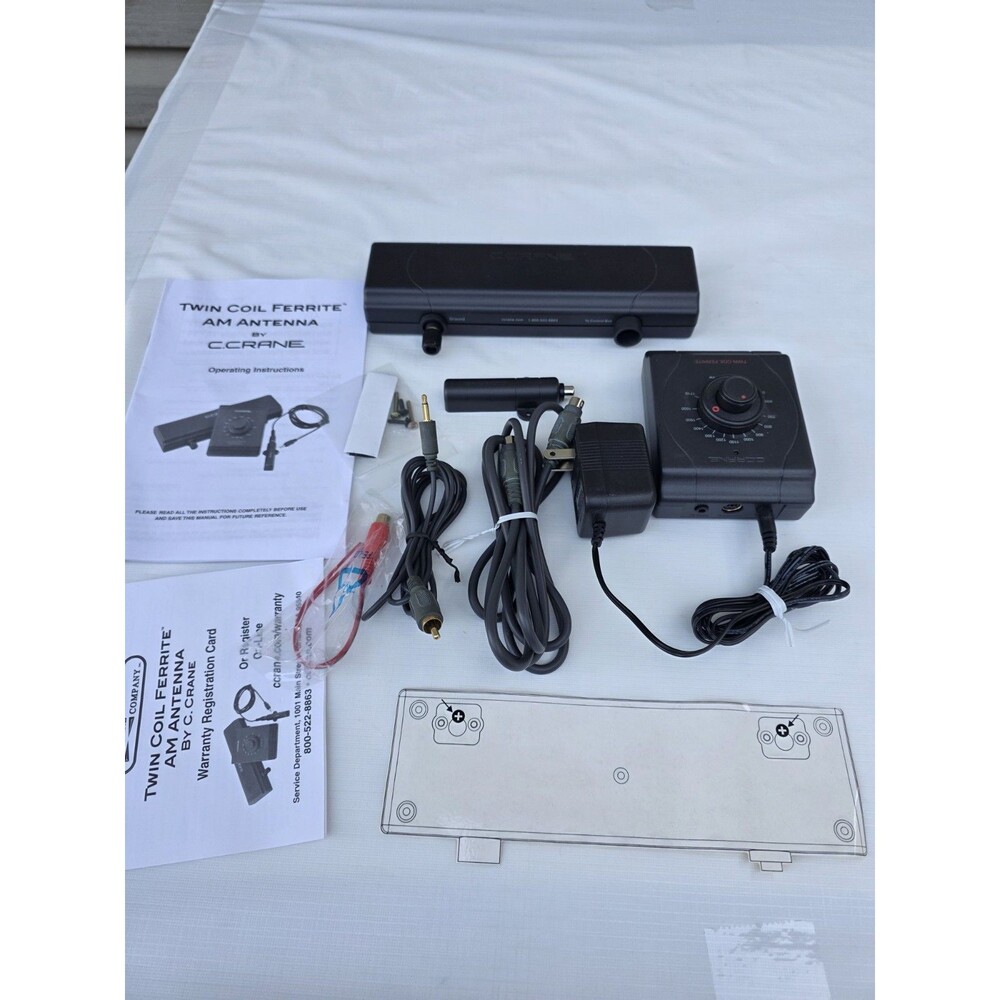 C.Crane Justice Twin Coil Ferrite AM Antenna w/Manual & Remote Installation Kit